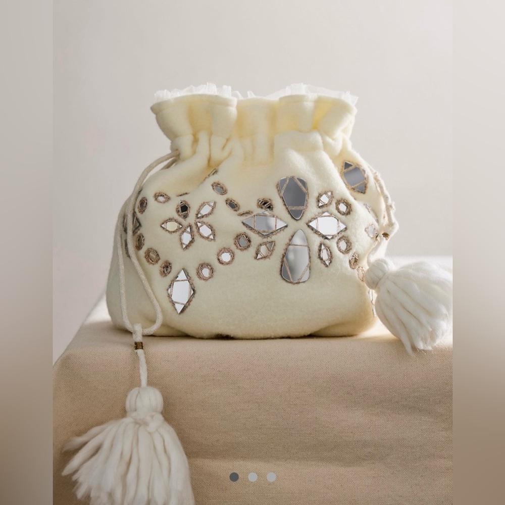 NWT FREE PEOPLE ONE SEASONS SPARKLE MINI GIFT SACK